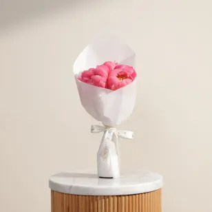 Glow Coral Charm Peony Bouquet