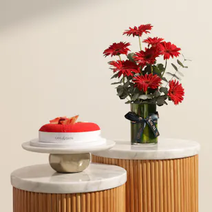 Aani & Dani Red Velvet Cake | Spark Flower Vase Aani & Dani Red Velvet Cake | Spark Flower Vase