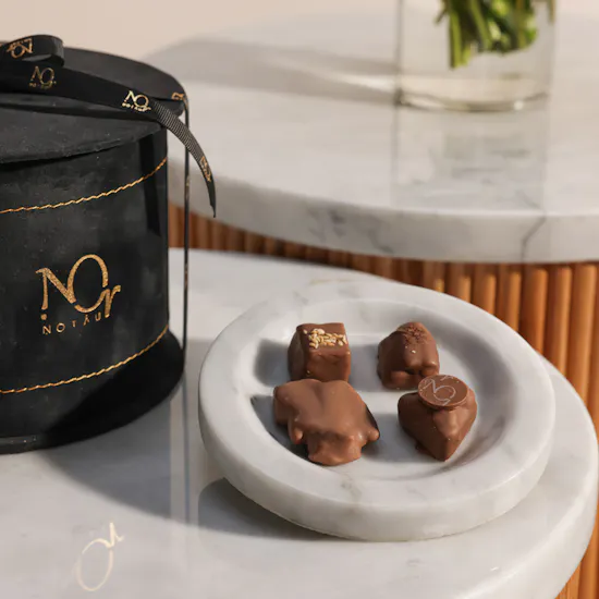 Nor Noyau Medium Black Velvet Chocolates Box | Get Well Soon Flowers