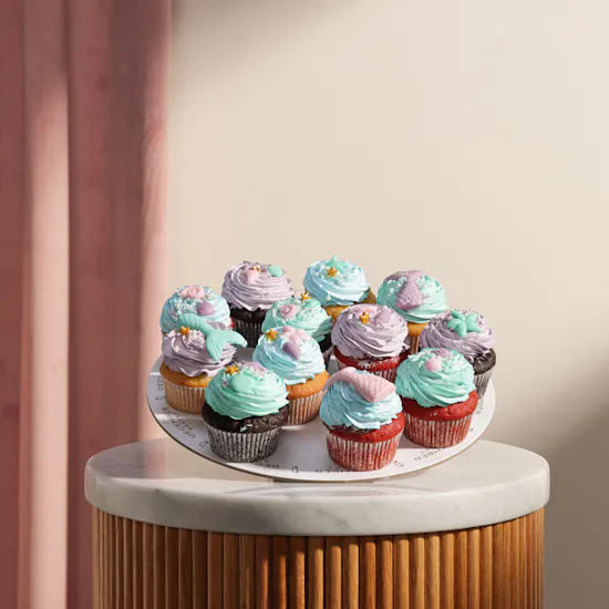 December Cake Mermaid Cupcakes