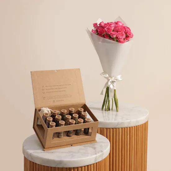 Feel Good Tea Original Discovery Box | Charming Elegant Flower Bouquet