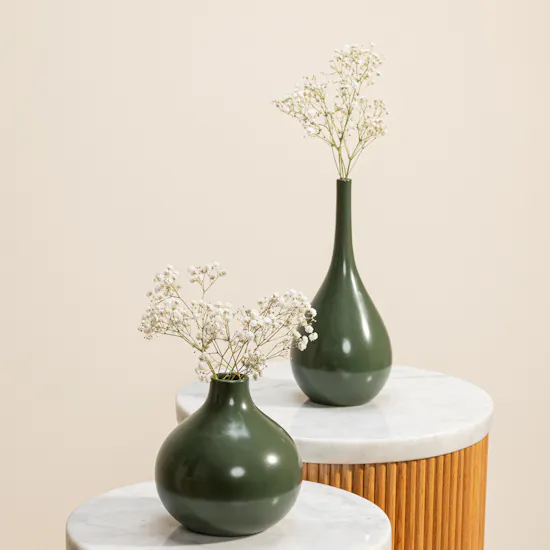 Ukiyo Salvano Olive Vase Set | Pure Flowers