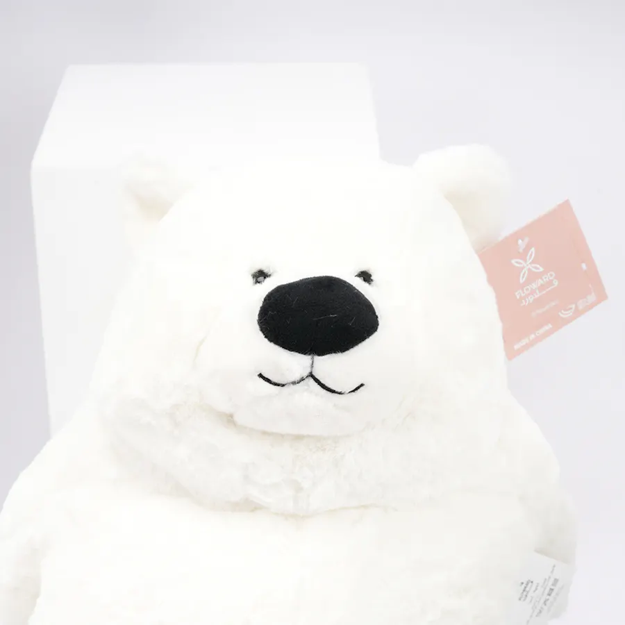 Floward Plush Bear with 12 Orange Roses Bouquet 4