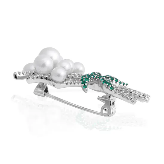 Pearl Bouquet Brooch | Green