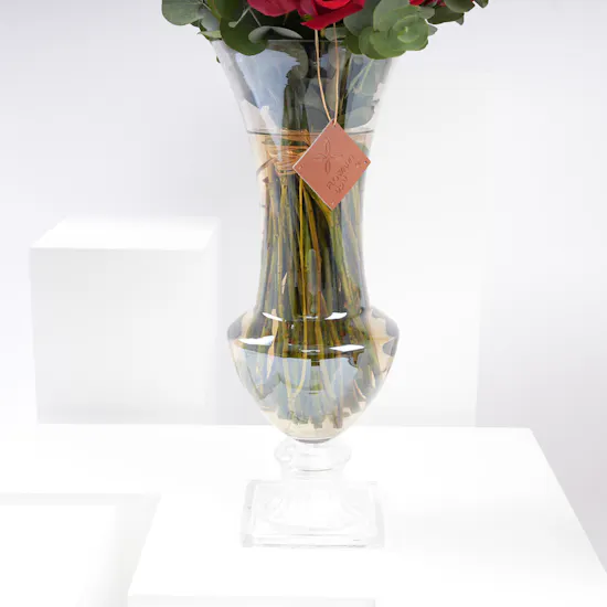 50 Red Roses Vase