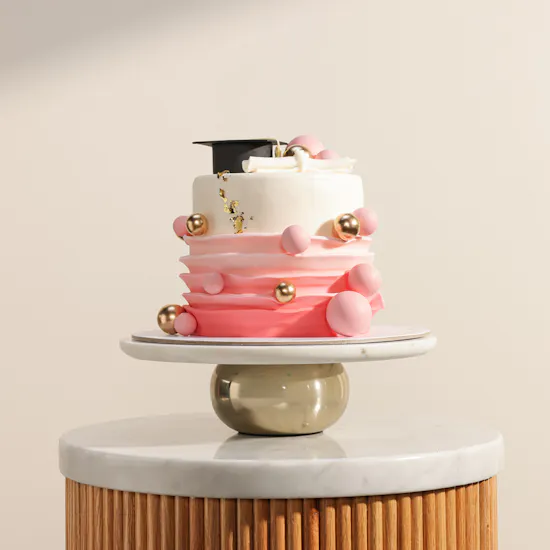 Floward Pink Graduation Cake