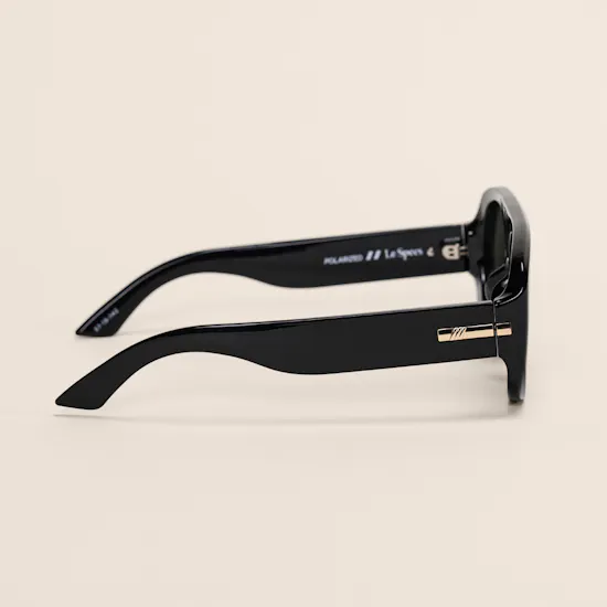 Le Specs Dream Boat Black Khaki Mono Polarised Unisex Sunglasses