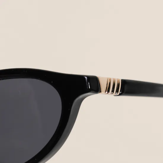 Le Specs Duskfall Oval Black Smoke Mono Women's Sunglasses