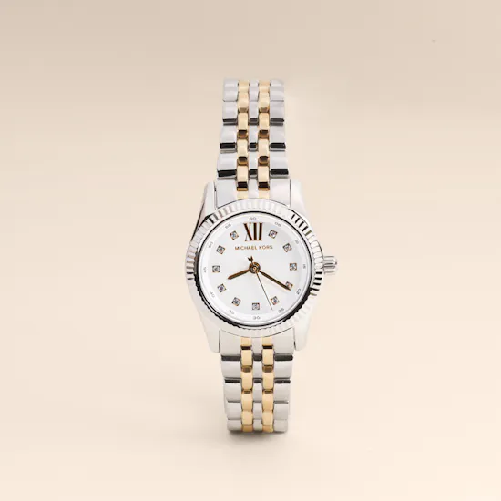 Michael Kors Petite Lexington Pavé Two-Tone Women's Watch