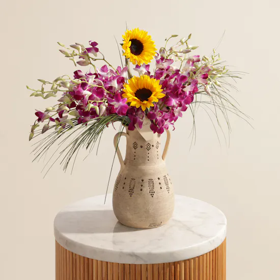 Golden Flower Vase
