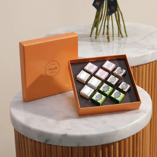 Venchi Murrine Cremino Chocolates Orange Gift Box | Charming Flowers