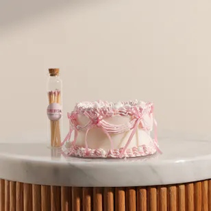 Done By SHK Pearl Pink Cake Candle Done By SHK Pearl Pink Cake Candle