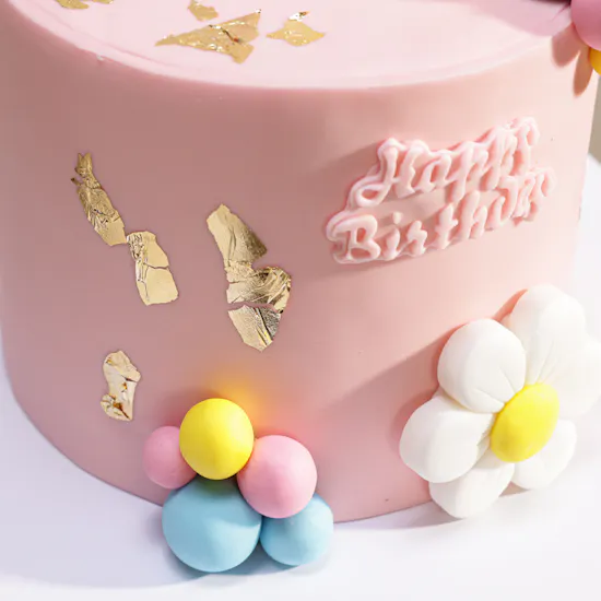 Floward Pink Happy Birthday Cake