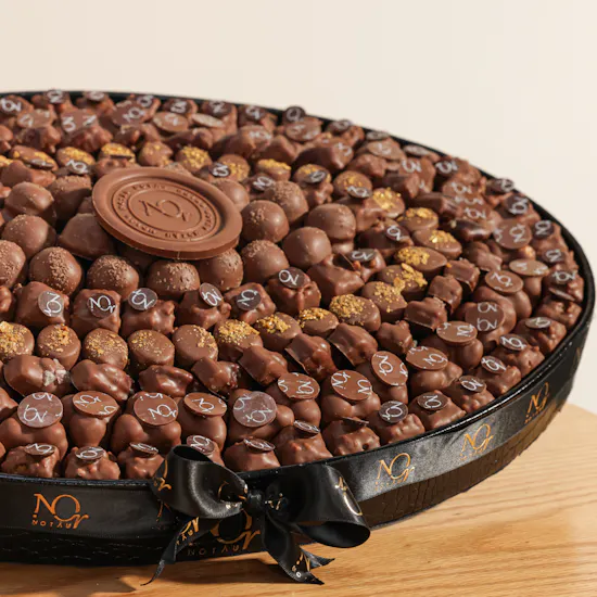 Nor Noyau Chocolates Bologna Black Leather Tray