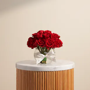 Blissful Red Roses Vase | 25 Roses