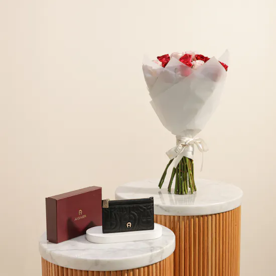 Aigner Diadora Women’s Card Holder | Celestial Roses