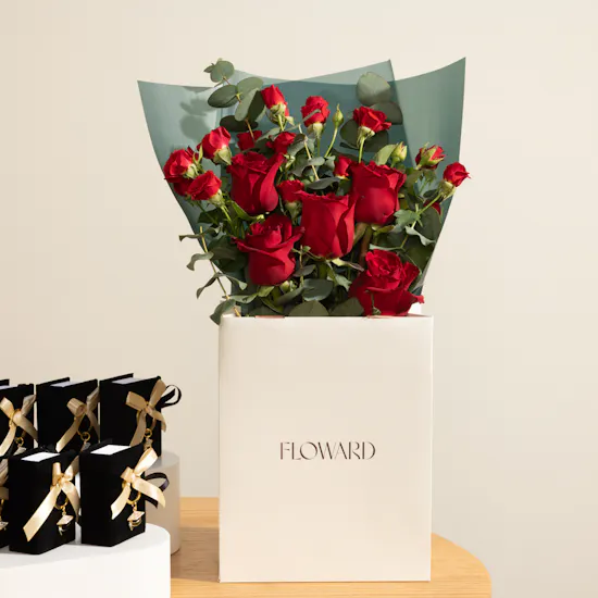 Floward Graduation Book Chocolate Favors | Joyful Flower Bouquet