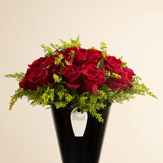 Scarlet Mirage Rose Vase