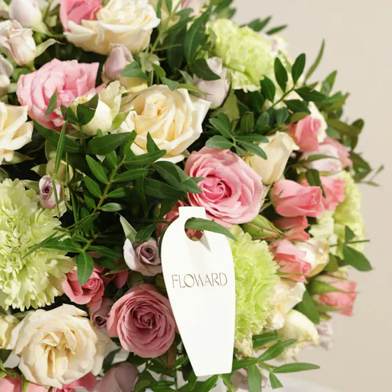 Blush Garden Flowers Vase