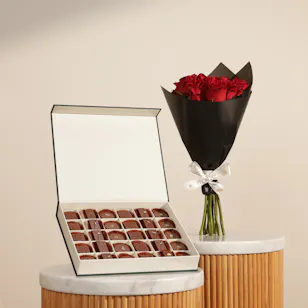 Floward Exquisite Chocolate Box | Starlight Blossom Bouquet