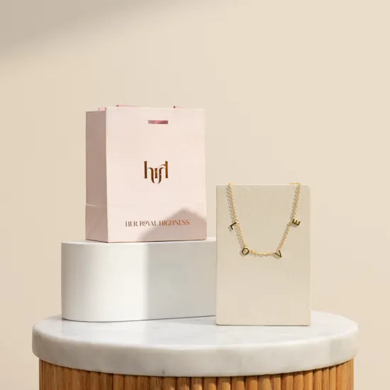 Hrh Love Separate Letter Gold-plated Necklace