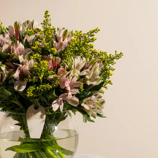 Enchanting Pink Alstroemeria Vase