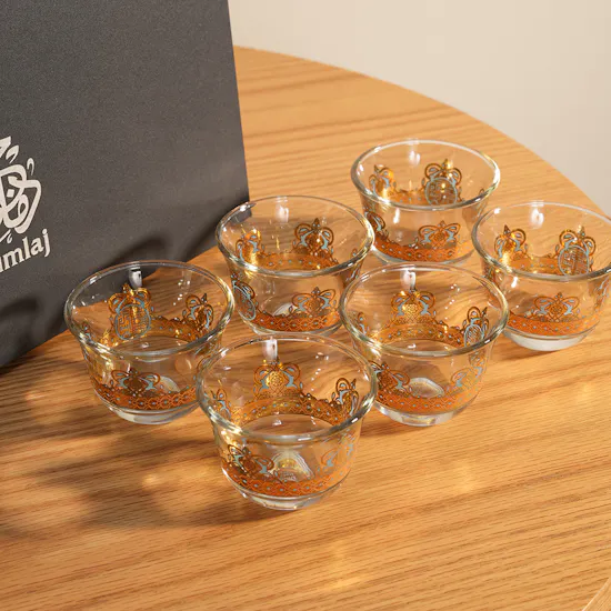 Dimlaj Rayhan Glass Cawa Cups Set