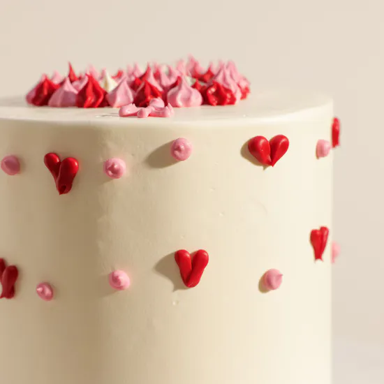 Floward Pink and Red Heart Cake