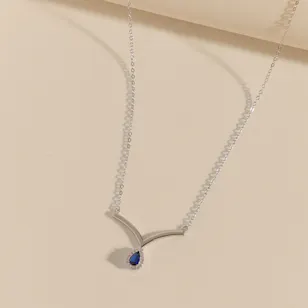 Floward Raindrop Sapphire Stone Necklace Floward Raindrop Sapphire Stone Necklace