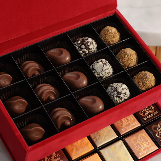 Godiva Small Royal Chocolate Box | Endless Devotion Flowers Vase