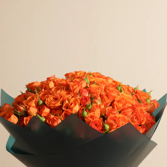 Sunset Bliss Baby Rose Bouquet