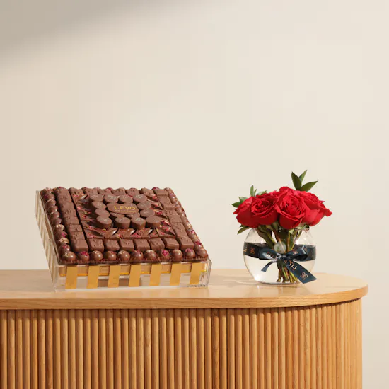 Levo Square Chocolate Tray | Beauty Flower Vase