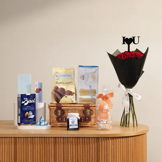 Eataly A Little Something Hamper | Forever Yours Flower Bouquet