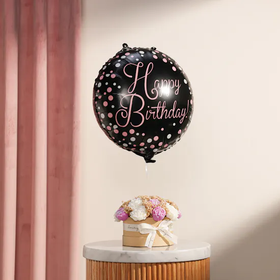 Done By SHK Candle Flower Large Bouquet | Happy Birthday Balloon