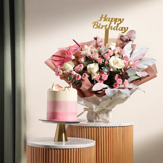 Floward Vanilla Cake | Flowers Bouquet