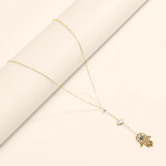 Miss L' Hamsa Gold Women's Necklace