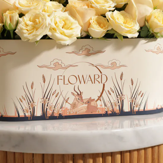 The Tender Heart Peach Roses Box