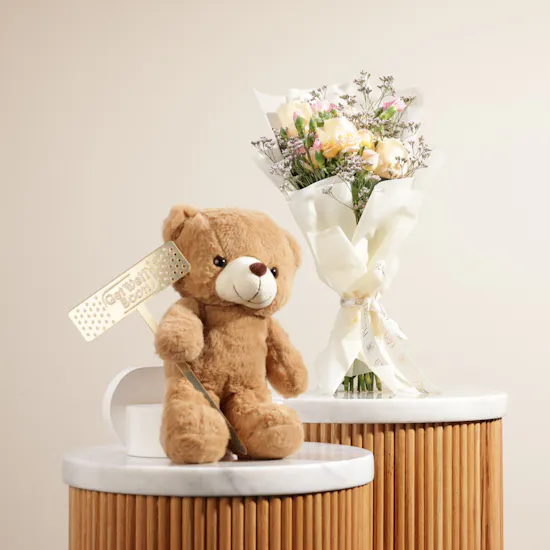 Floward Small Teddy Bear | Happiness Bouquet