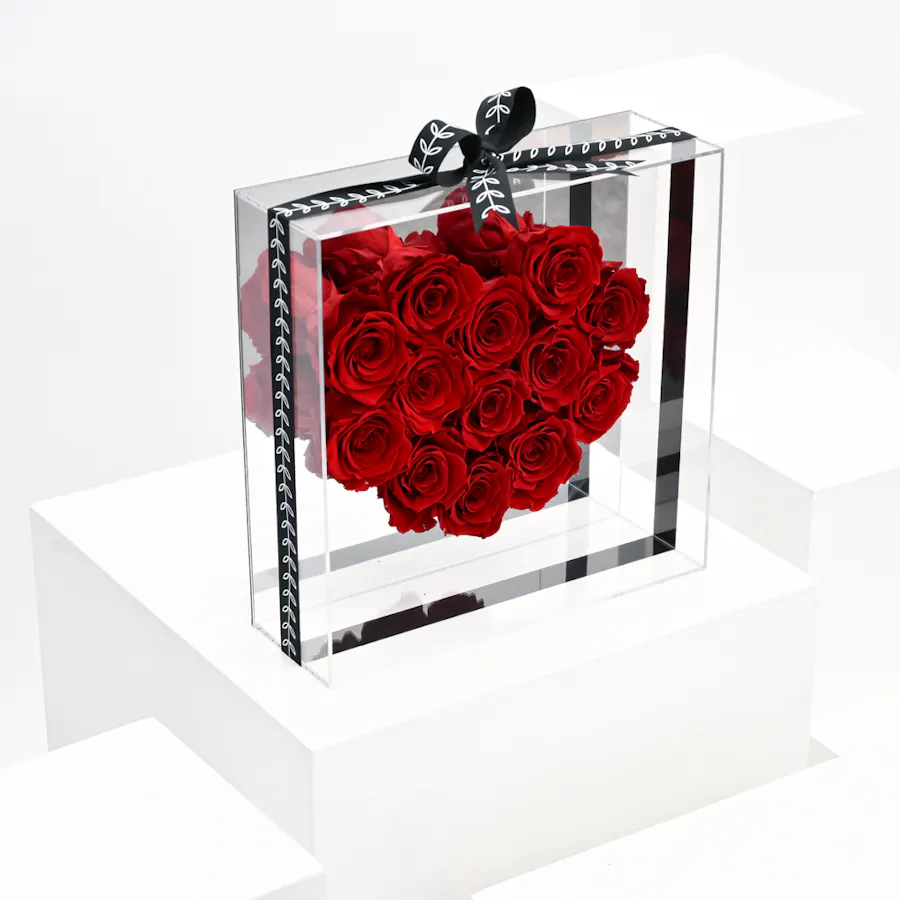Preserved Red Roses | Acrylic Box 6