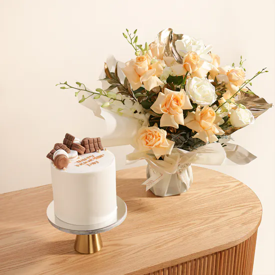 Floward Friendship Day Cake | Elegance Flowers Bouquet