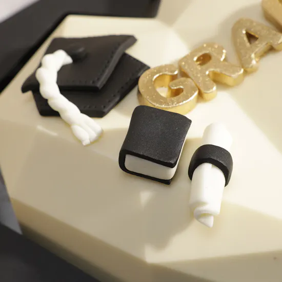 NJD Graduation Breakable Black Heart Chocolate