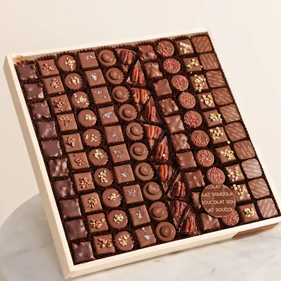 Soucolat Grand Chocolate Collection Wood Tray