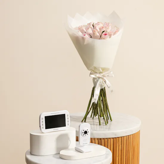 Hedeya Alcatel Baby Monitor | Baby Carriage Balloon and Flower