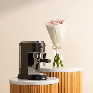  De'Longhi Dedica Pump Espresso Coffee Machine | Charming Flowers Bouquet 
