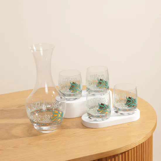 Dimlaj Wurood Gold Crystal Drink Set