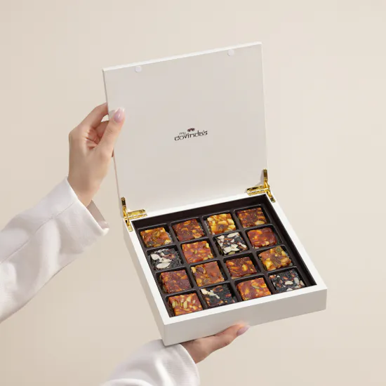 MyGovindas Zero Sugar Dry Fruit Chikki Wooden Box