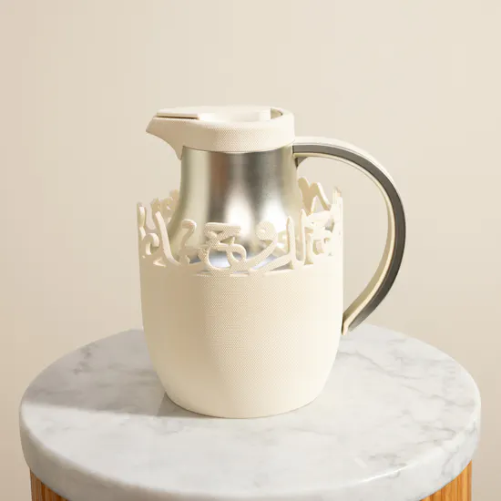 Otantik Mirral Vacuum White and Silver Flask
