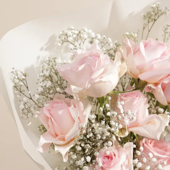 Delicate Nina Pink Roses Bouquet
