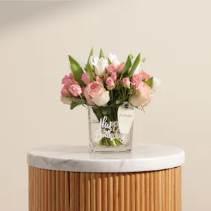 Happy Birthday Floral vase Happy Birthday Floral vase