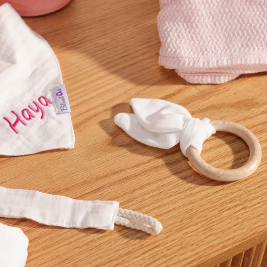 Belovedone Pink Personalized Baby Set